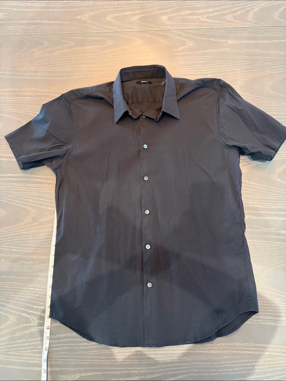 Theory Men's Short-Sleeve Button-Down Shirt - Black